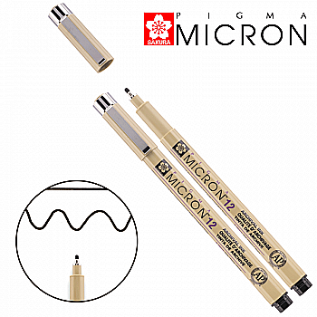 Лінер Pigma Micron (12), 0,7 мм, Чорний, Sakura Лінер Pigma Micron (12), 0,7 мм, Чорний, Sakura