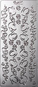 Контурні стікери Голубки срібні SCB1520001