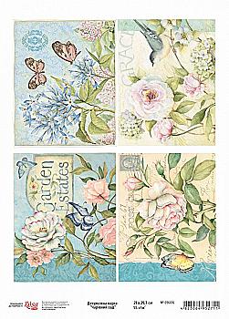 Карта декупажна "Чарівний сад", А4, 21*29,7 Rosa Start
