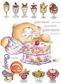 Карта декупажна А4 Ласунчик, 45 г/м², 00749