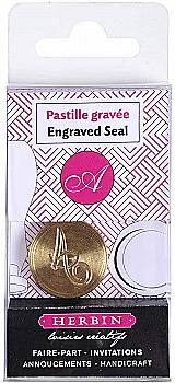 Круглая латунная печать d24 мм англ. буква "J", 40310T