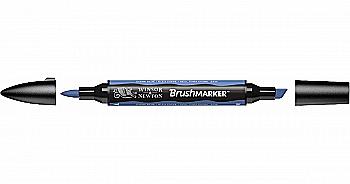 Маркер двосторонній Brushmarker, Китайський синій, (B736) 0204198 W&N Маркер двосторонній Brushmarker, Китайський синій, (B736) 0204198 W&N