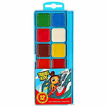 Акварель "Travel kids" 12 кол., п/у, б/пензлика, 312084/TK Гамма-Н Акварель "Travel kids" 12 кол., п/у, б/пензлика, 312084/TK Гамма-Н