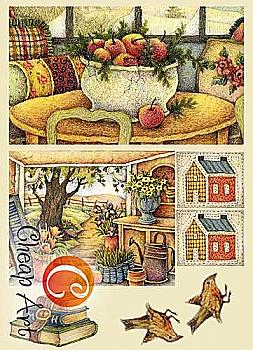 Карта декупажна А4 "Сільська ідилія" 40-45 г/м2, 00789