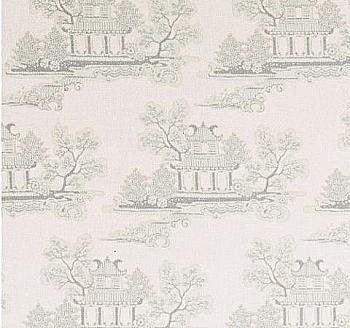 Ткань в рулоне Китайский Узор серо-зеленый 1м*110 см, 100721