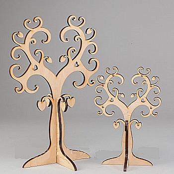 Заготовка деревянная Дерево сборное "Сердечки" 335*500*6 мм,, Д5