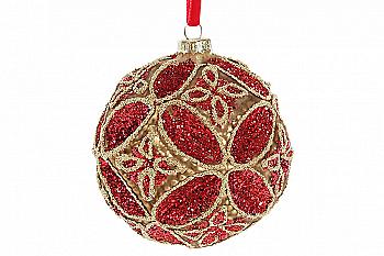 Куля ялинкова 10 см, червоний гренадін, 874-800