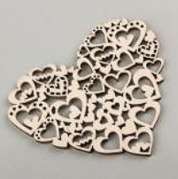 Заготівка дерев`яна "Серце з сердець", СР10