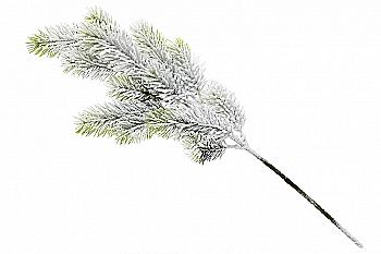 Декоративна гілка ялинки засніжена 48 см, 122-101