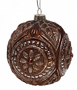 Куля ялинкова 10 см, коричневий антік, 172-219