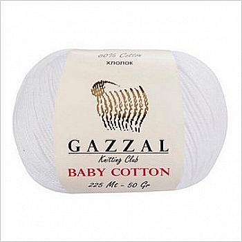 Пряжа Baby Cotton №3432 білий бавовна 60% акрил 40% 50гр 165 м Пряжа Baby Cotton №3432 білий бавовна 60% акрил 40% 50гр 165 м