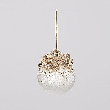 Игрушка новогодняя Злата "Шарик" 8 см, 2401