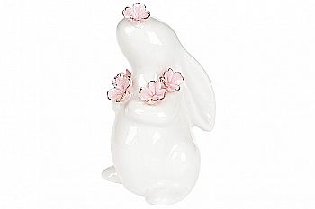 Фігурка декоративна "Зайчик з квіточками" 6 см, 727-307