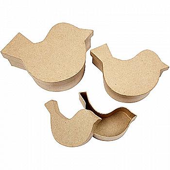 Коробка з пап`є-маше для подарунків Пташка середня, 26738 Коробка з пап`є-маше для подарунків Пташка середня, 26738