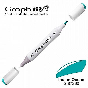 Маркер двосторонній Brushmarker, Океан (7260), GI87260 Graph`it Маркер двосторонній Brushmarker, Океан (7260), GI87260 Graph`it