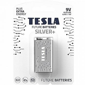 Батарейка TESLA 6LR61 9 V SILVER+ лужна (1 шт/бл.)(крона)