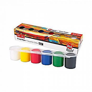 Фарба гуаш 25 мл 6 кольорів, RG6 Фарба гуаш 25 мл 6 кольорів, RG6