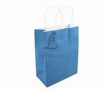 Подарунковий пакет синій 25*12*33 см, 3-2605