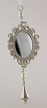 Подвеска новогодняя Зеркало белое 10*7,5 см, 96590 ТМ "Floristik"