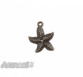 Набір металевих підвісок Морська зірочка 19*23мм, 10шт