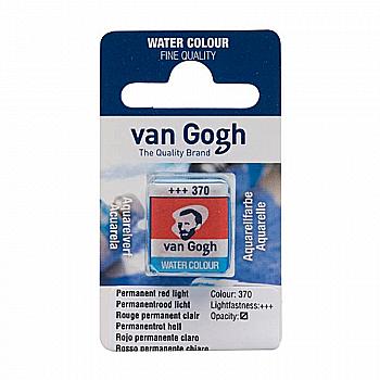 Краска акварельная Van Gogh 370 Перм. красный светлый, кювета, Royal Talens Краска акварельная Van Gogh 370 Перм. красный светлый, кювета, Royal Talens