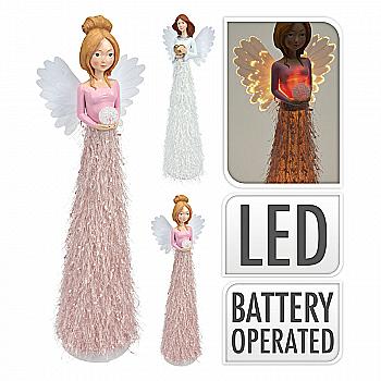 Украшение новогоднее Фигурка "Ангел с LED-крыльями" 57 см (2 вида), AQS000310 Украшение новогоднее Фигурка "Ангел с LED-крыльями" 57 см (2 вида), AQS000310