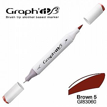 Маркер двосторонній Brushmarker, Коричневий 5 (3060), GI83060 Graph`it Маркер двосторонній Brushmarker, Коричневий 5 (3060), GI83060 Graph`it