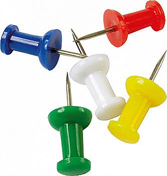 Кнопки-цвяхи 30 шт, кольорові, 4203 Axent