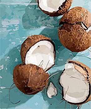 Набір для розпису по номерах 40*50 см "Унікальний горіх", 12010-AC