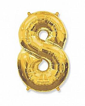 Куля повітряна Цифра 8 золото Ф, 1207-3266