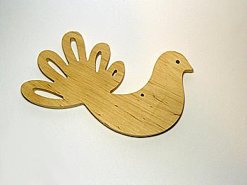 Заготівка дерев`яна декупажна "Святковий птах", 0130 Заготівка дерев`яна декупажна "Святковий птах", 0130