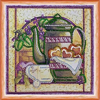 Набор для вышивки бисером "Чай с фиалками"