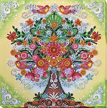 Набор-миди для вышивки бисером "Сказочное дерево", AMB-042