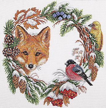 Набор для вышивки "Зимний венок", ПС-1775.