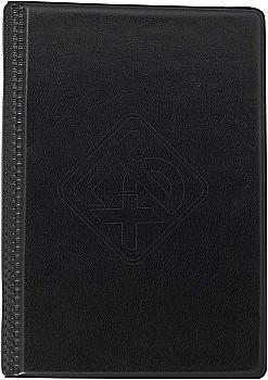 Визитница на кольцах 120 визиток, винил, черная, BM.3541-01