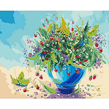 Набір для розпису по номерах 40*40 см Квiти "Суничний аромат", КН2935