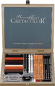 Набор карандашей для рисунка Passion Box, 25 шт, Дер. коробка, Cretacolor Набор карандашей для рисунка Passion Box, 25 шт, Дер. коробка, Cretacolor