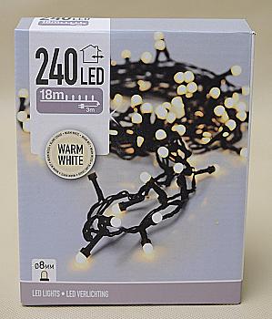 Гірлянда LED 240 ламп/8 мм, тепло-біле світло, чорний дріт 21 м (від мережі), AX4220230 Гірлянда LED 240 ламп/8 мм, тепло-біле світло, чорний дріт 21 м (від мережі), AX4220230