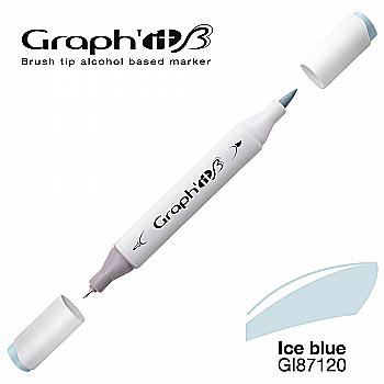 Маркер двосторонній Brushmarker, Крижаний блакитний (7120), GI87120 Graph`it Маркер двосторонній Brushmarker, Крижаний блакитний (7120), GI87120 Graph`it