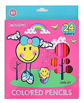 Олівці 24 кол. "Smiley World"(pink), 290466 Олівці 24 кол. "Smiley World"(pink), 290466