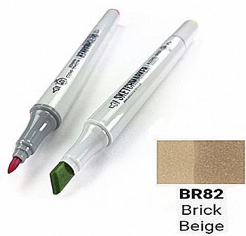 Маркер SKETCHMARKER, 2 пера: долото и тонкое, Brick Beige - Бежевый кирпич, SM-BR82 Маркер SKETCHMARKER, 2 пера: долото и тонкое, Brick Beige - Бежевый кирпич, SM-BR82