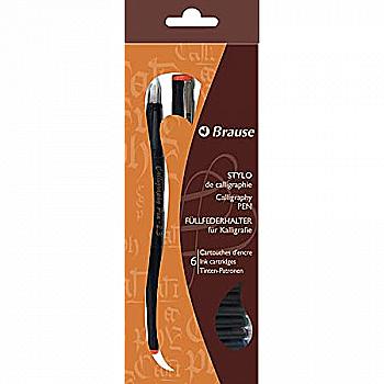 Письменный набор д/калиграфии из перьяной ручки 1,1 мм и картриджей цвет. (6 шт.), 97411B