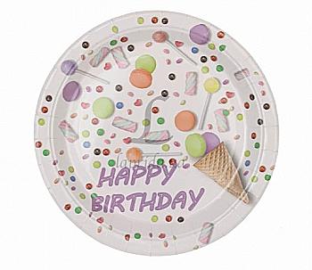 Тарелки бумажные 23 см, 10 шт, 5-70428