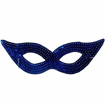 Напівмаска з паєтками синя, 1501-2707