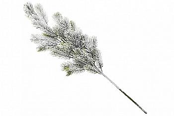 Декоративна гілка ялинки засніжена 65 см, 122-100
