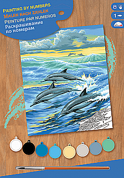 Набір для творчості Sequin Art Painting by numbers Junior Дельфіни, SA0031 Набір для творчості Sequin Art Painting by numbers Junior Дельфіни, SA0031