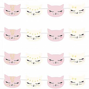 Гирлянда Кошка розовая бумага, 1,4 м, 3501-3252 Гирлянда Кошка розовая бумага, 1,4 м, 3501-3252