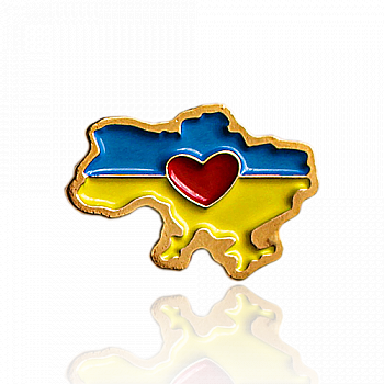 Значок "Карта" 20*14 мм, золотистий, арт.752, 7521 Значок "Карта" 20*14 мм, золотистий, арт.752, 7521