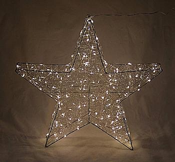 Новогоднее украшение Звезда 3D светодиодная h=58 см из LED гирлянды (180 ламп.), 98555 ТМ "Floristik"