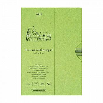 Склейка для акрилу та олії в папці Authentic (Drawing) А4, 290 г/м², 20 арк, білий папір, Smiltainis Склейка для акрилу та олії в папці Authentic (Drawing) А4, 290 г/м², 20 арк, білий папір, Smiltainis